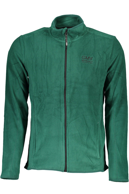 GIAN MARCO VENTURI FELPA CON ZIP UOMO VERDE