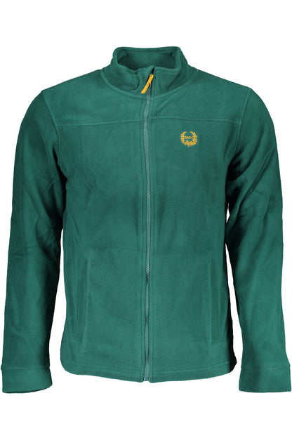 GIAN MARCO VENTURI FELPA CON ZIP UOMO VERDE