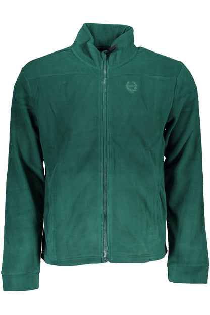 GIAN MARCO VENTURI FELPA CON ZIP UOMO VERDE