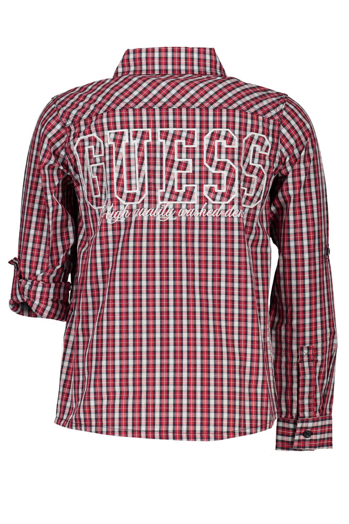 GUESS JEANS CAMICIA MANICHE LUNGHE BAMBINO ROSSO
