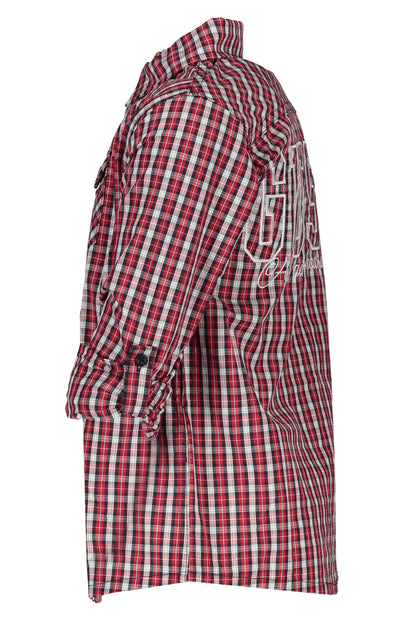 GUESS JEANS CAMICIA MANICHE LUNGHE BAMBINO ROSSO