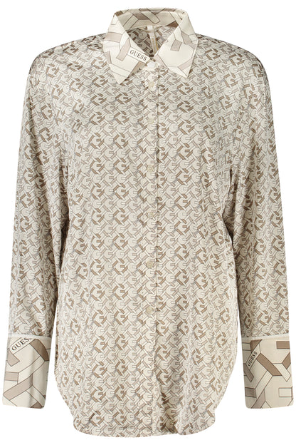 GUESS JEANS CAMICIA MANICHE LUNGHE DONNA BEIGE