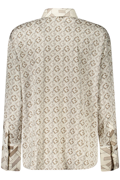 GUESS JEANS CAMICIA MANICHE LUNGHE DONNA BEIGE