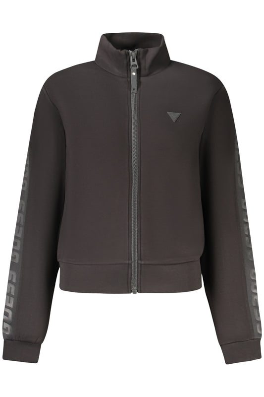 GUESS JEANS FELPA CON ZIP DONNA NERO