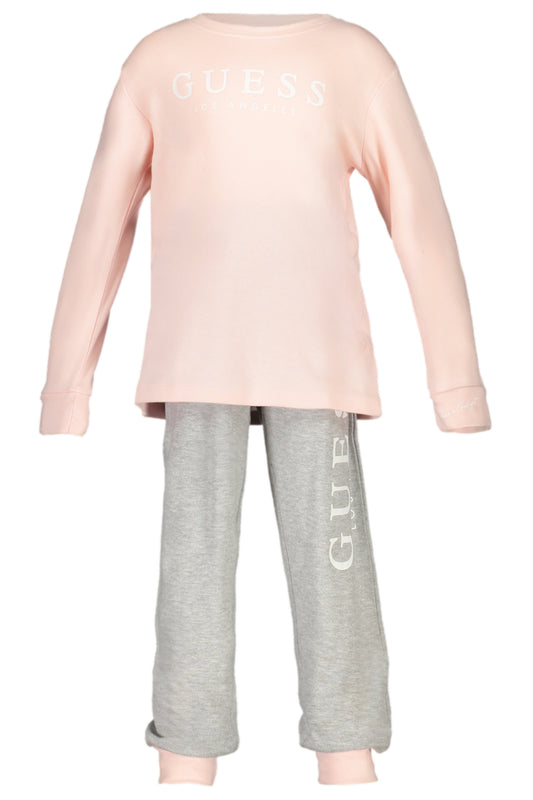 GUESS JEANS FELPA SENZA ZIP BAMBINA ROSA