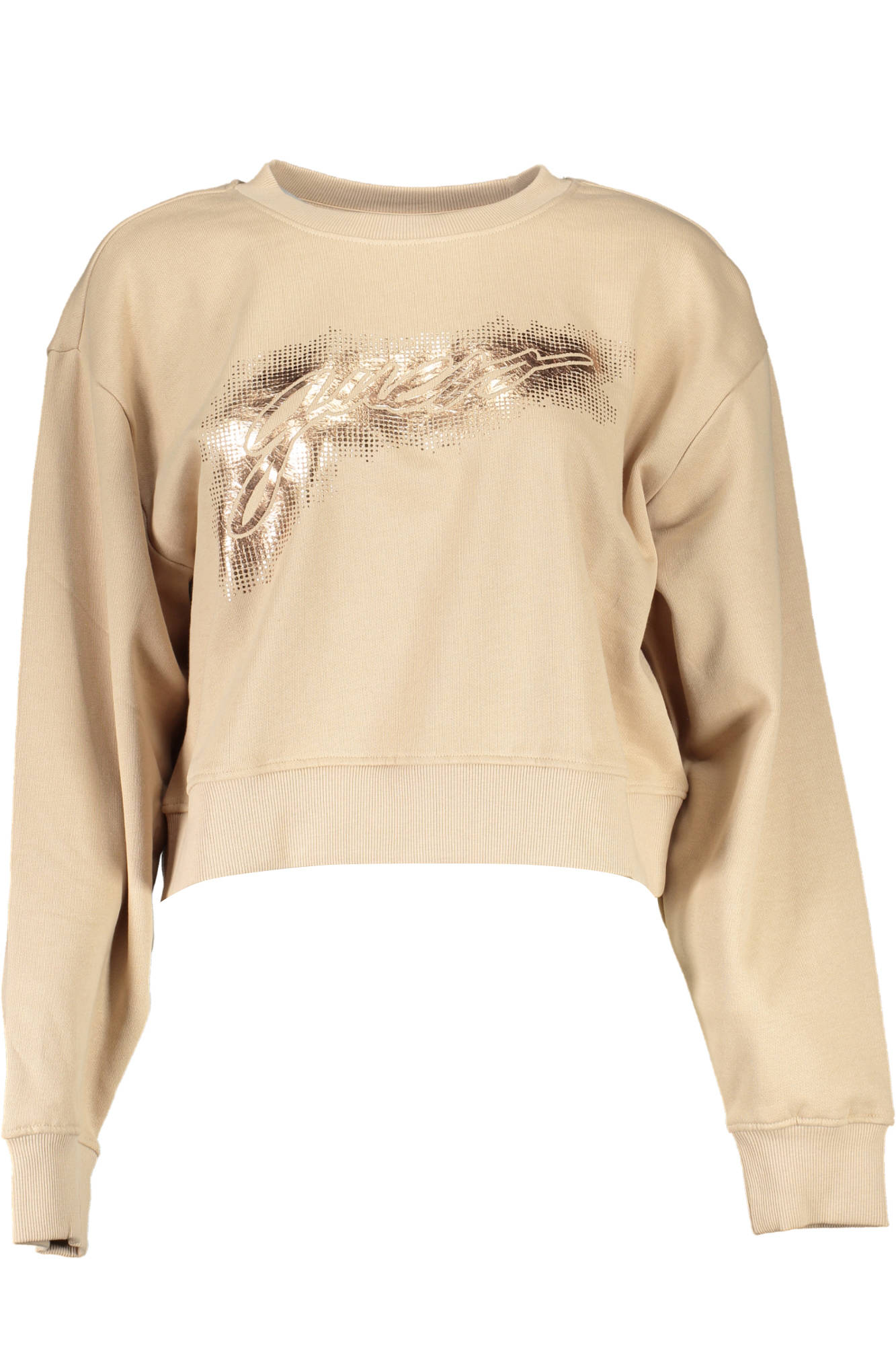 GUESS JEANS FELPA SENZA ZIP DONNA BEIGE