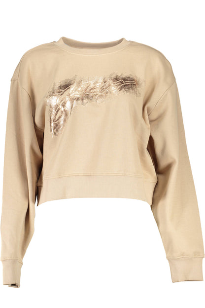GUESS JEANS FELPA SENZA ZIP DONNA BEIGE
