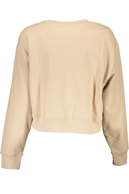 GUESS JEANS FELPA SENZA ZIP DONNA BEIGE