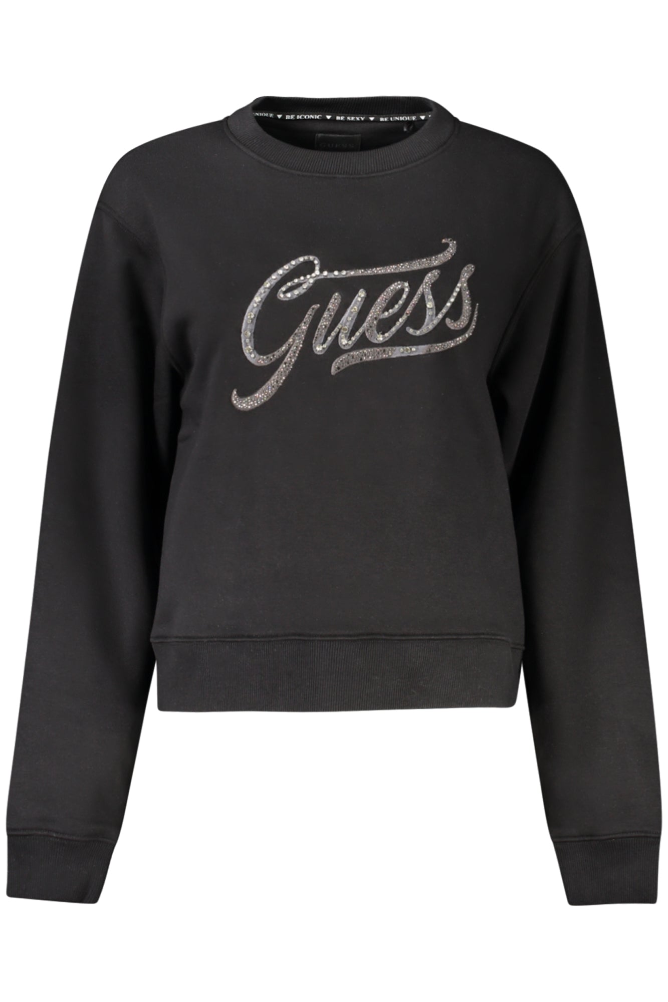 GUESS JEANS FELPA SENZA ZIP DONNA NERO