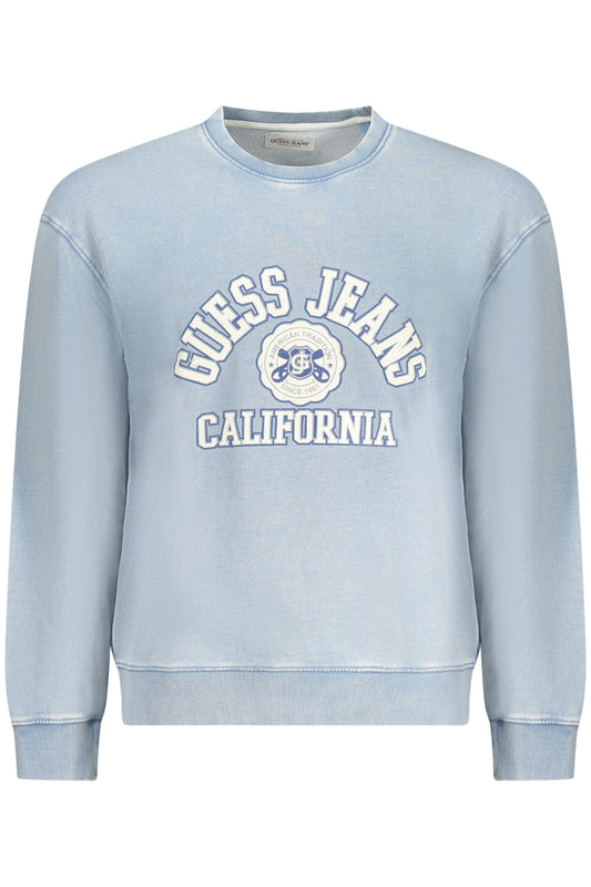 GUESS JEANS FELPA SENZA ZIP UOMO AZZURRO