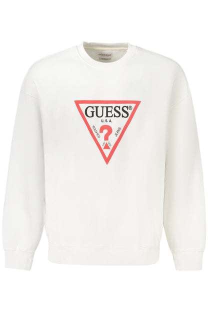 GUESS JEANS FELPA SENZA ZIP UOMO BIANCO