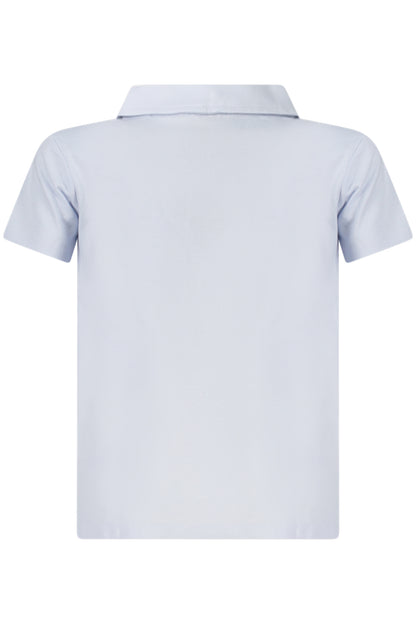 GUESS JEANS POLO MANICHE CORTE BAMBINO AZZURRO