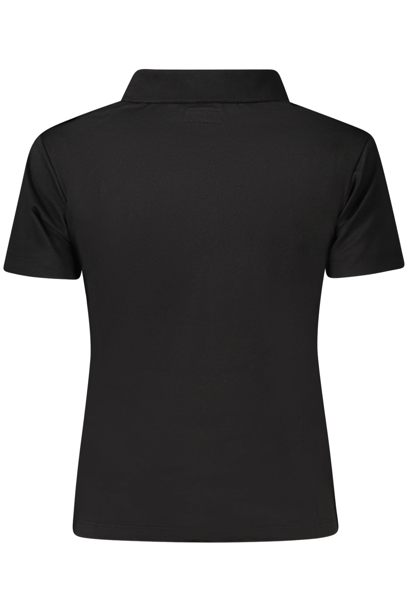 GUESS JEANS POLO MANICHE CORTE DONNA NERO