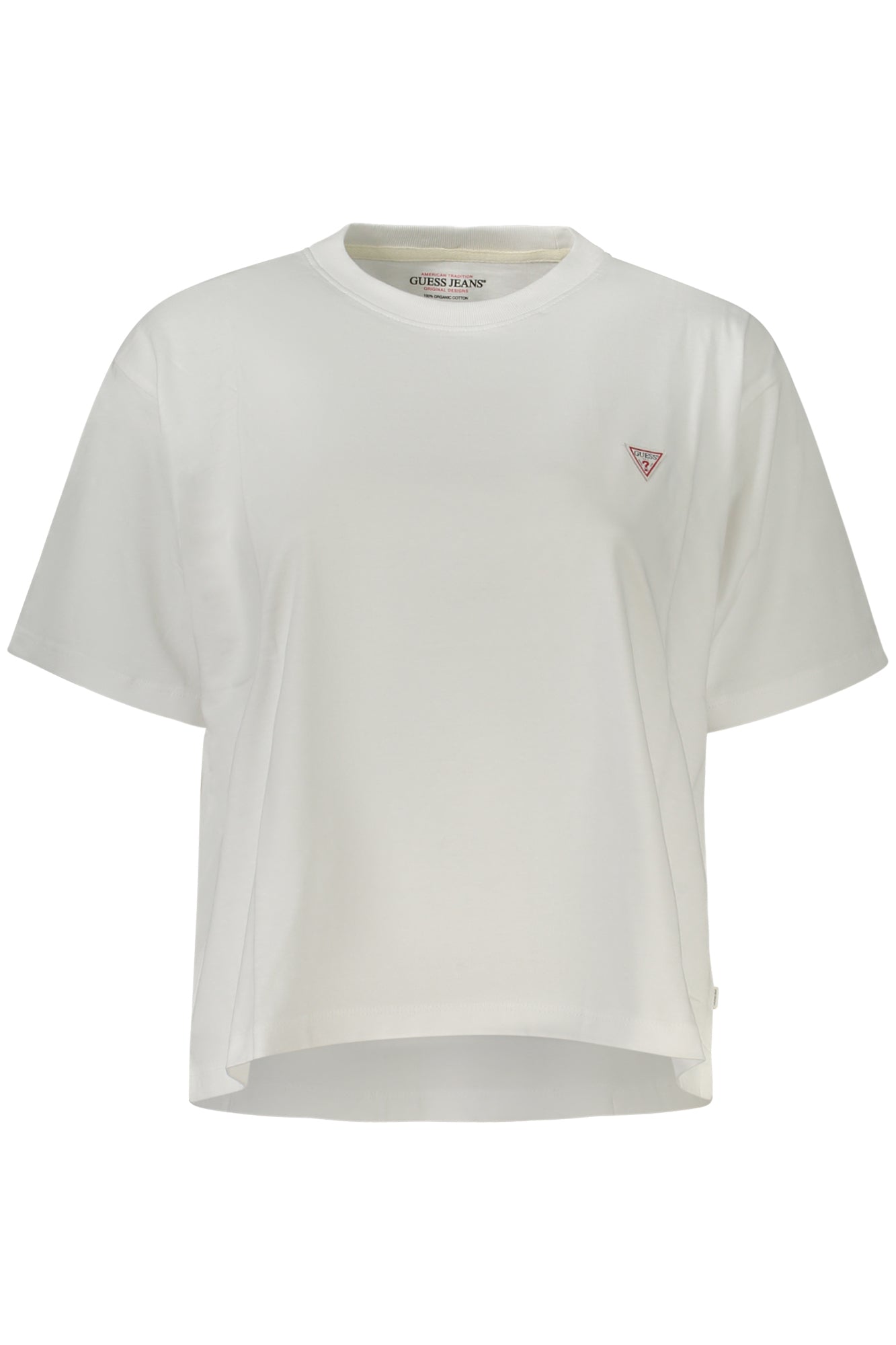 GUESS JEANS T-SHIRT MANICHE CORTE DONNA BIANCO