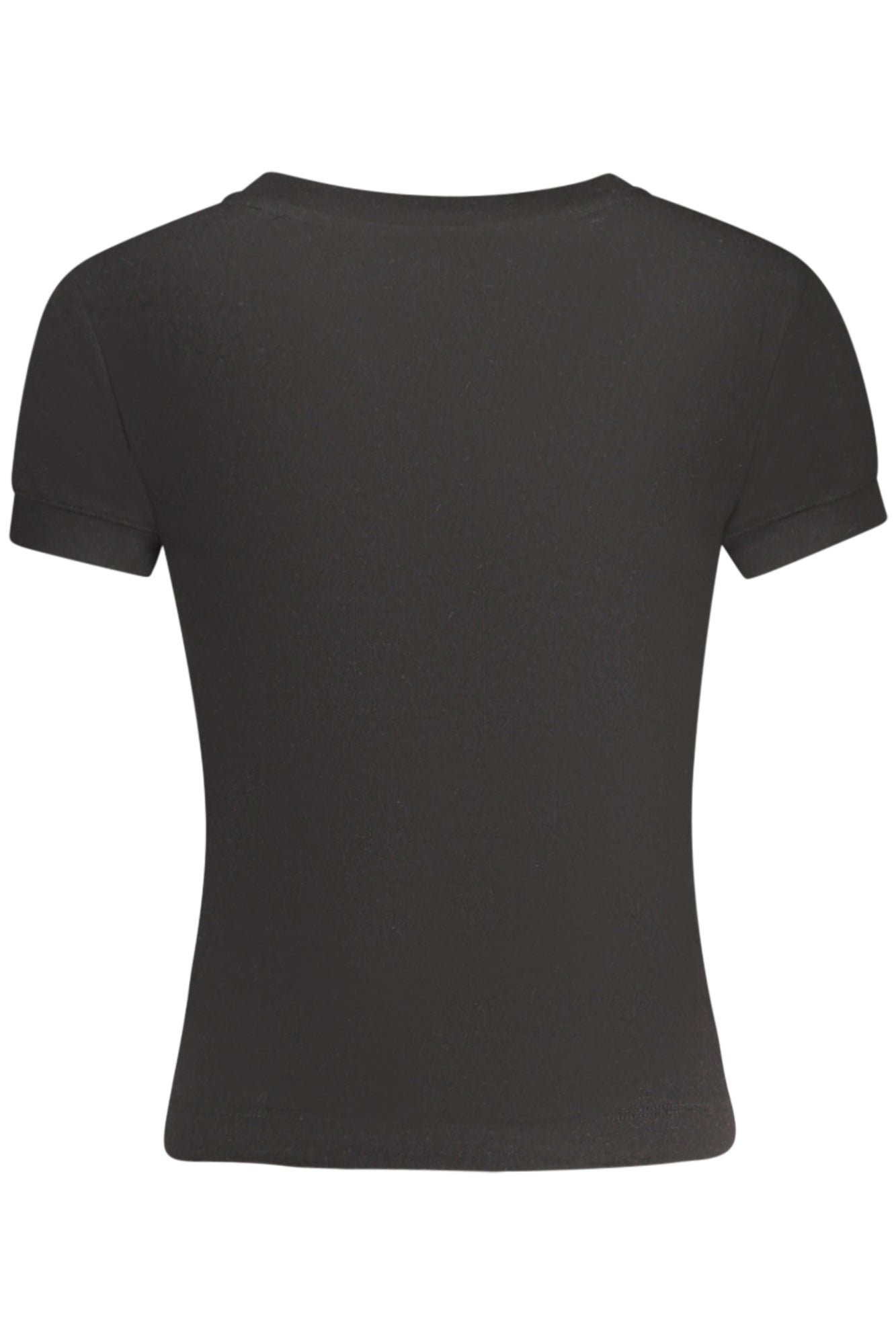 GUESS JEANS T-SHIRT MANICHE CORTE DONNA NERO
