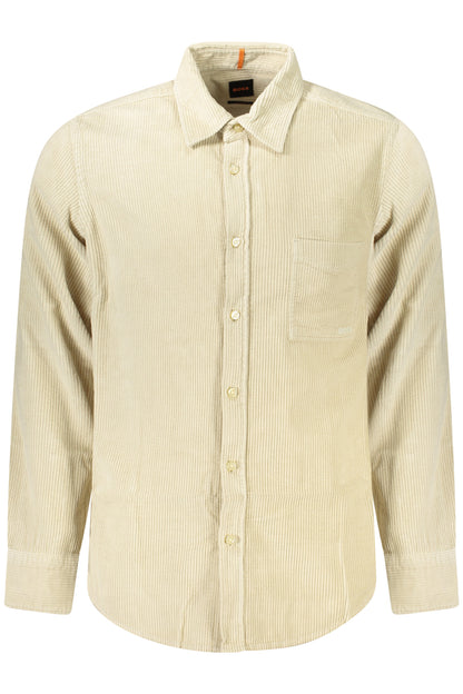 HUGO BOSS CAMICIA MANICHE LUNGHE UOMO BEIGE