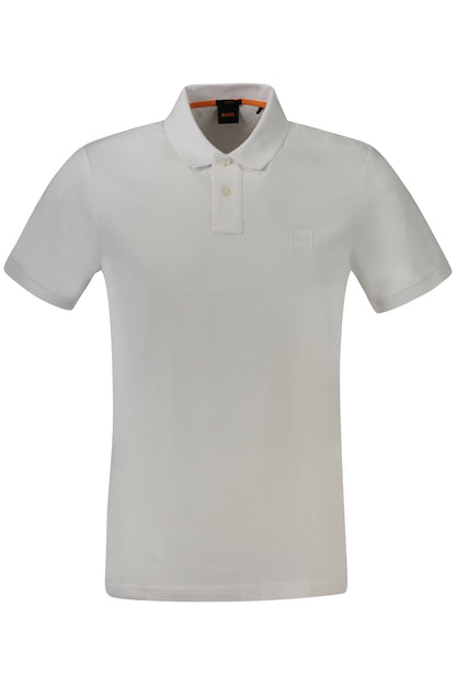 HUGO BOSS POLO MANICHE CORTE UOMO BIANCO