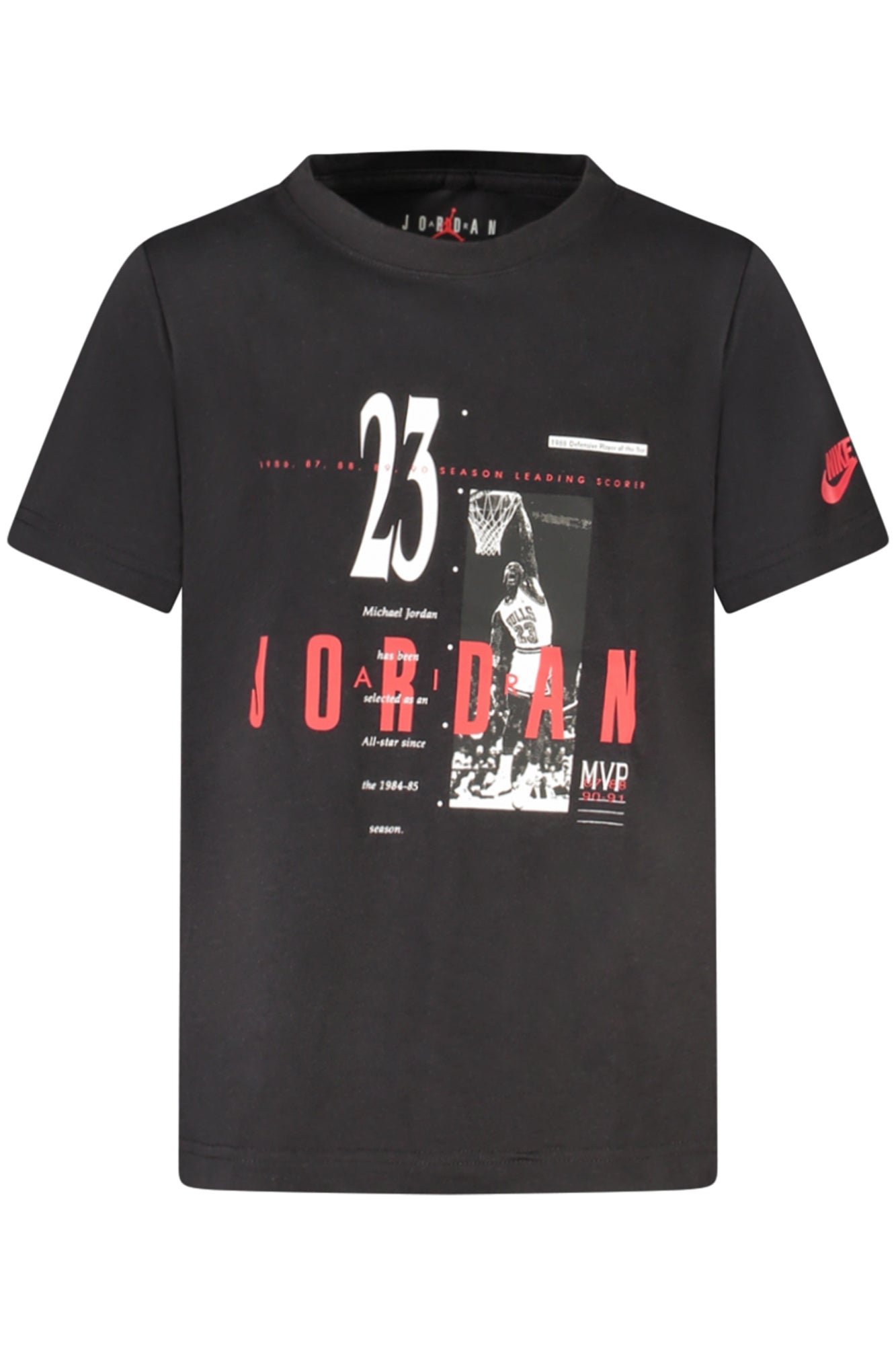 JORDAN T-SHIRT MANICHE CORTE BAMBINO NERO