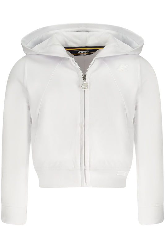 K-WAY FELPA CON ZIP BAMBINA BIANCO