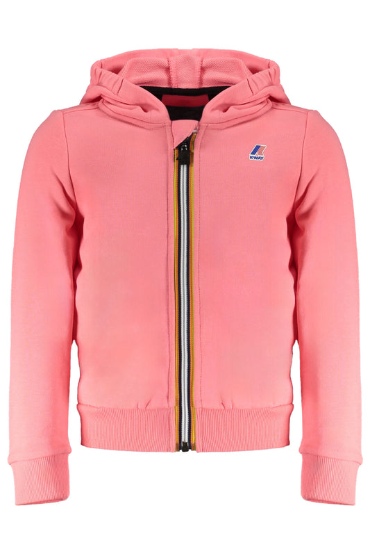 K-WAY FELPA CON ZIP BAMBINA ROSA