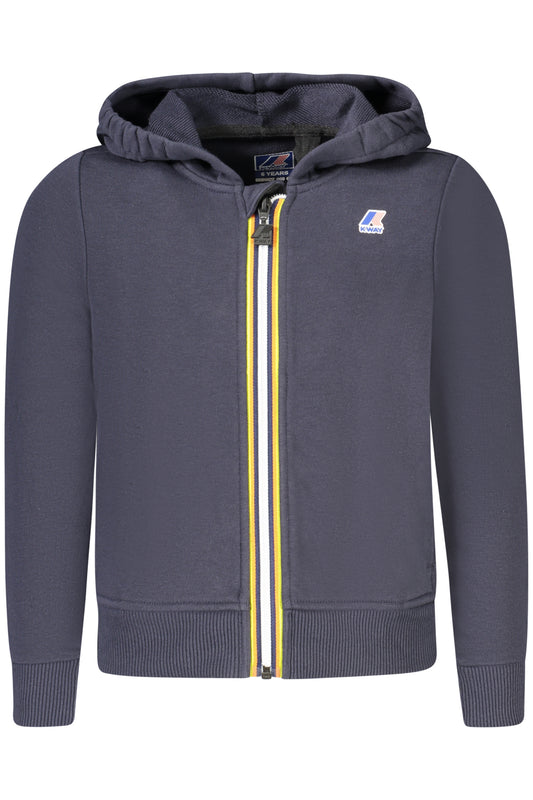 K-WAY FELPA CON ZIP BAMBINO BLU