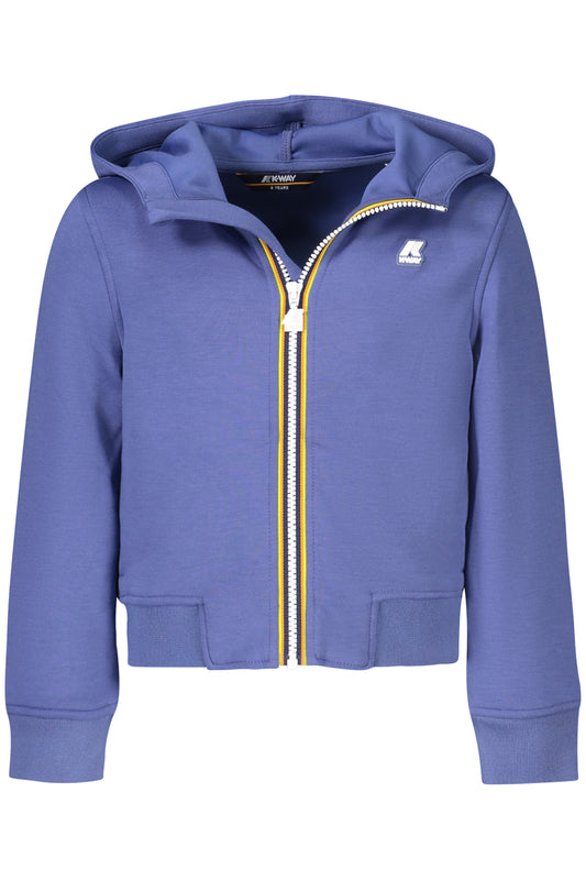 K-WAY FELPA CON ZIP BAMBINO BLU