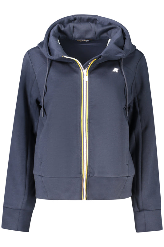 K-WAY FELPA CON ZIP DONNA BLU