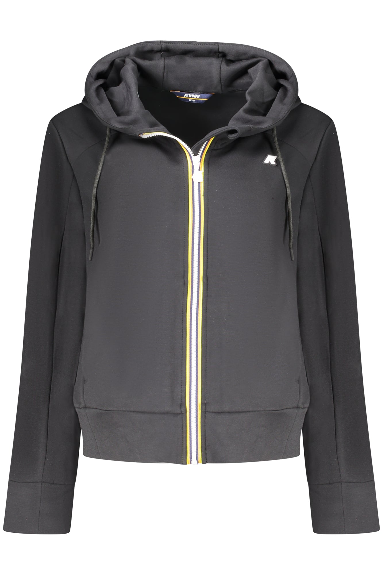 K-WAY FELPA CON ZIP DONNA NERO