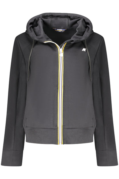 K-WAY FELPA CON ZIP DONNA NERO