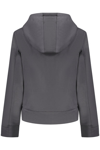 K-WAY FELPA CON ZIP DONNA NERO