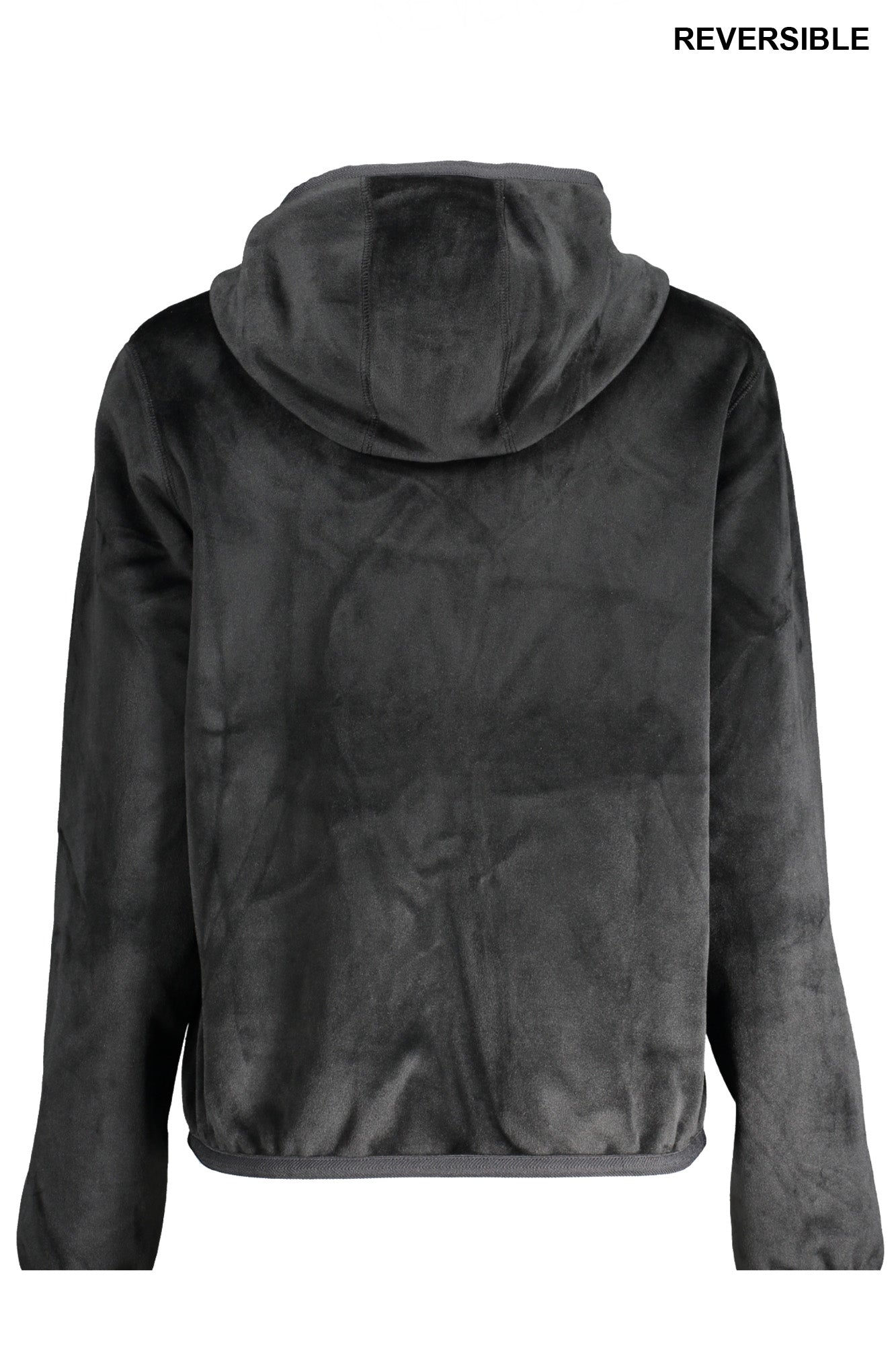 K-WAY FELPA CON ZIP DONNA NERO
