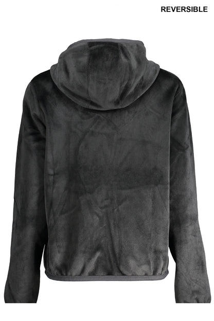 K-WAY FELPA CON ZIP DONNA NERO