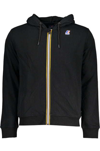 K-WAY FELPA CON ZIP UOMO NERO