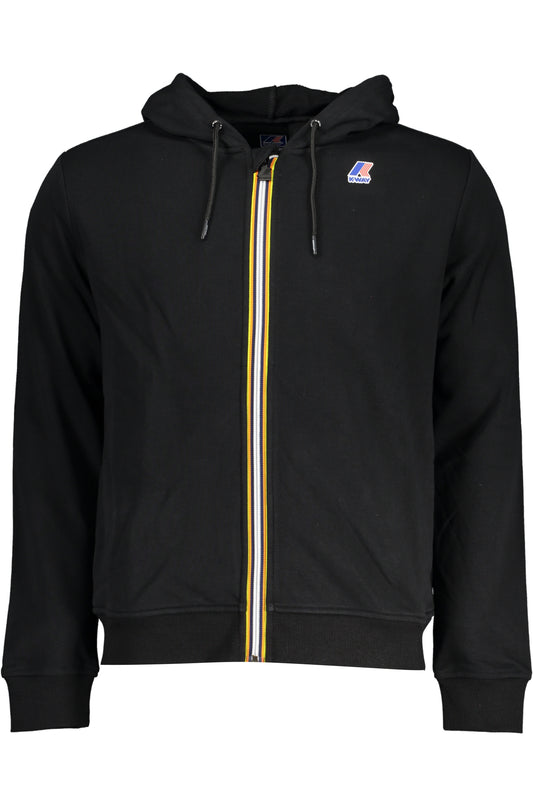 K-WAY FELPA CON ZIP UOMO NERO