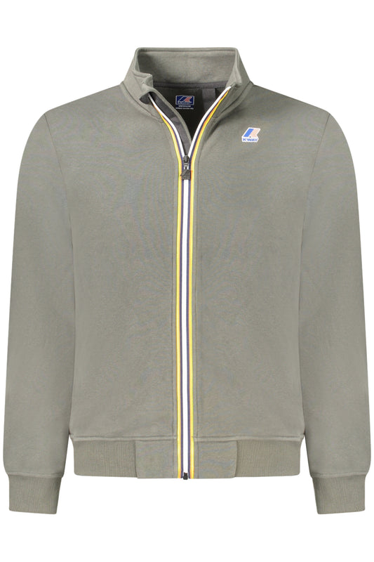 K-WAY FELPA CON ZIP UOMO VERDE