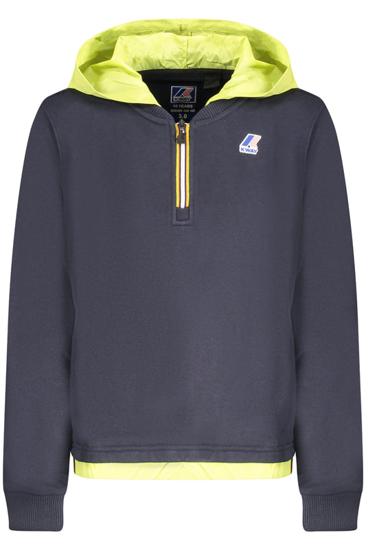 K-WAY FELPA SENZA ZIP BAMBINO BLU