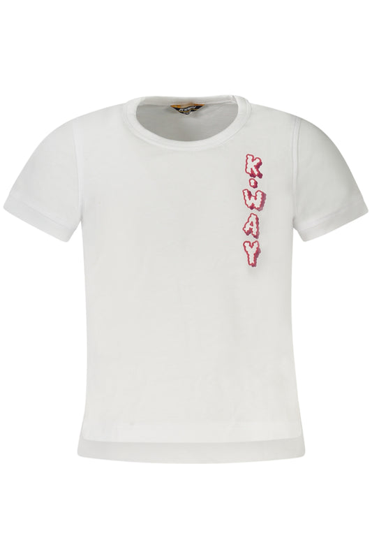 K-WAY T-SHIRT MANICHE CORTE BAMBINA BIANCO