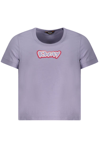 K-WAY T-SHIRT MANICHE CORTE BAMBINA VIOLA