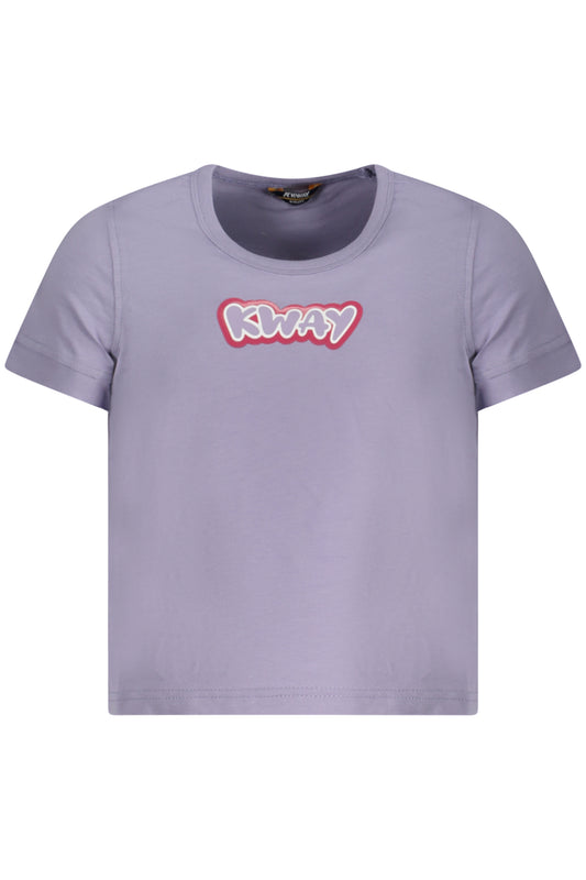 K-WAY T-SHIRT MANICHE CORTE BAMBINA VIOLA