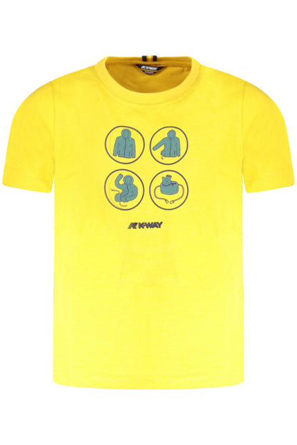 K-WAY T-SHIRT MANICHE CORTE BAMBINO GIALLO