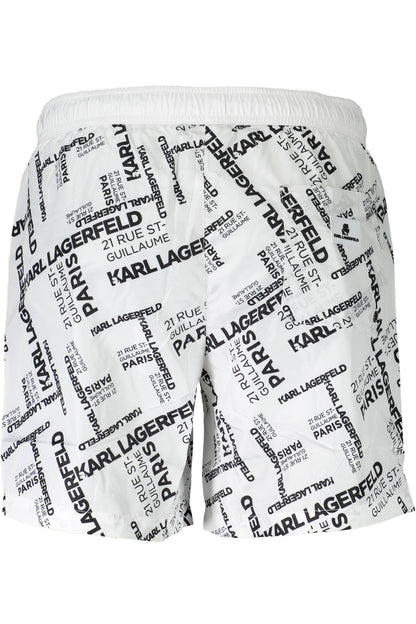 KARL LAGERFELD BEACHWEAR COSTUME PARTE SOTTO UOMO BIANCO