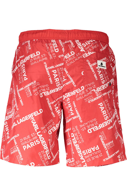 KARL LAGERFELD BEACHWEAR COSTUME PARTE SOTTO UOMO ROSSO