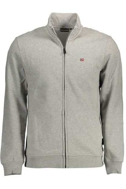 NAPAPIJRI FELPA CON ZIP UOMO GRIGIO