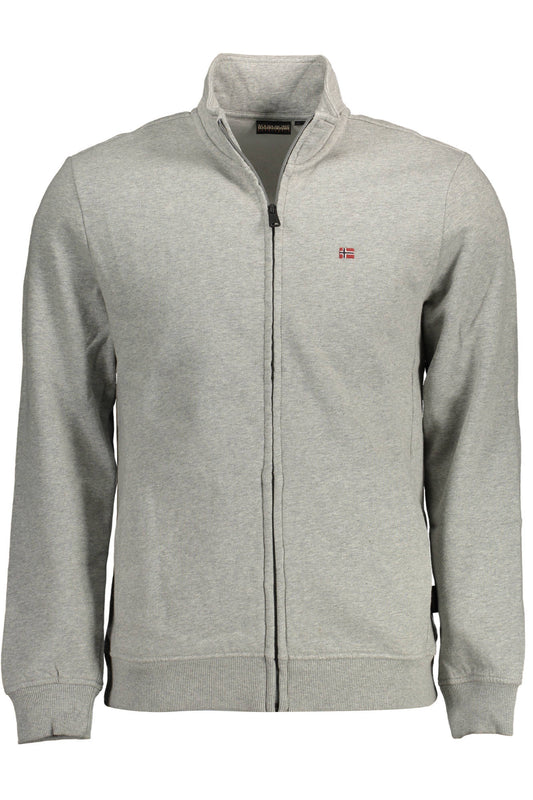 NAPAPIJRI FELPA CON ZIP UOMO GRIGIO