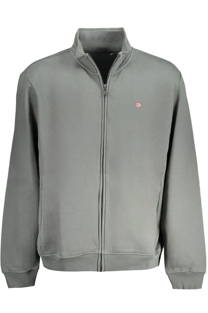 NAPAPIJRI FELPA CON ZIP UOMO VERDE