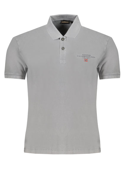 NAPAPIJRI POLO MANICHE CORTE UOMO GRIGIO