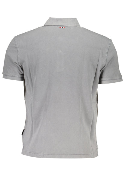 NAPAPIJRI POLO MANICHE CORTE UOMO GRIGIO