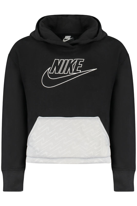 NIKE FELPA SENZA ZIP BAMBINA NERO