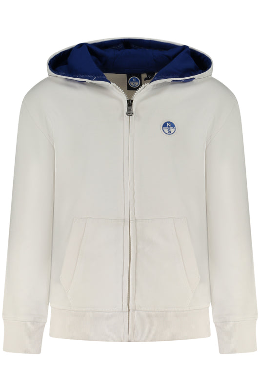 NORTH SAILS FELPA CON ZIP BAMBINO BIANCO