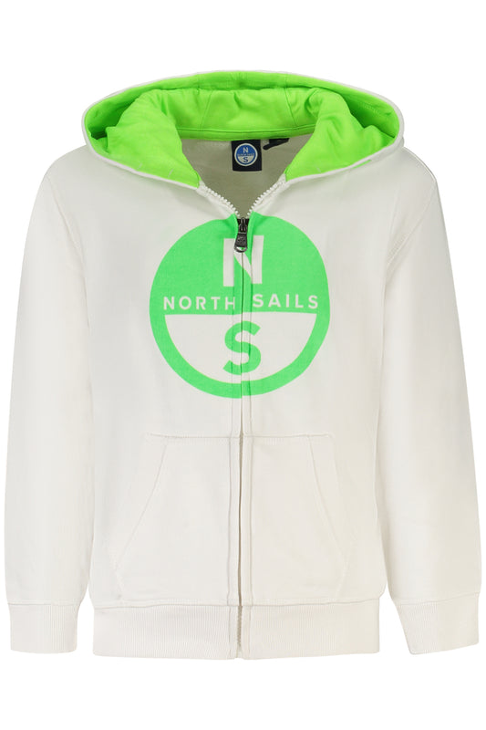 NORTH SAILS FELPA CON ZIP BAMBINO BIANCO
